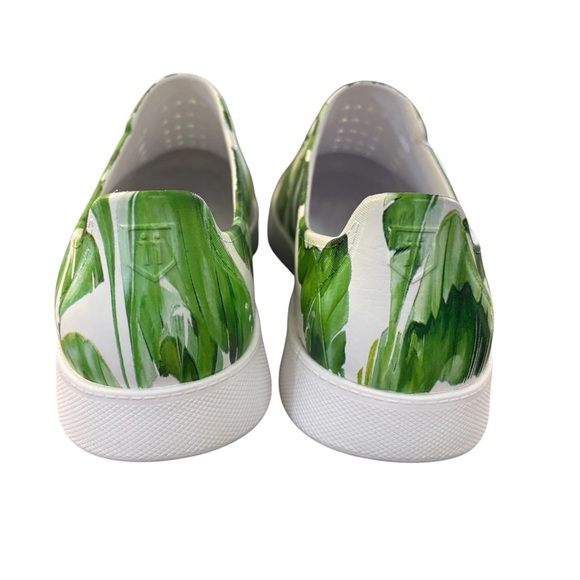 NWT Biion Women's Golf Shoes White Slip-On Sneakers Green Leaf Print Sz. 10 M 8 - Picture 3 of 10